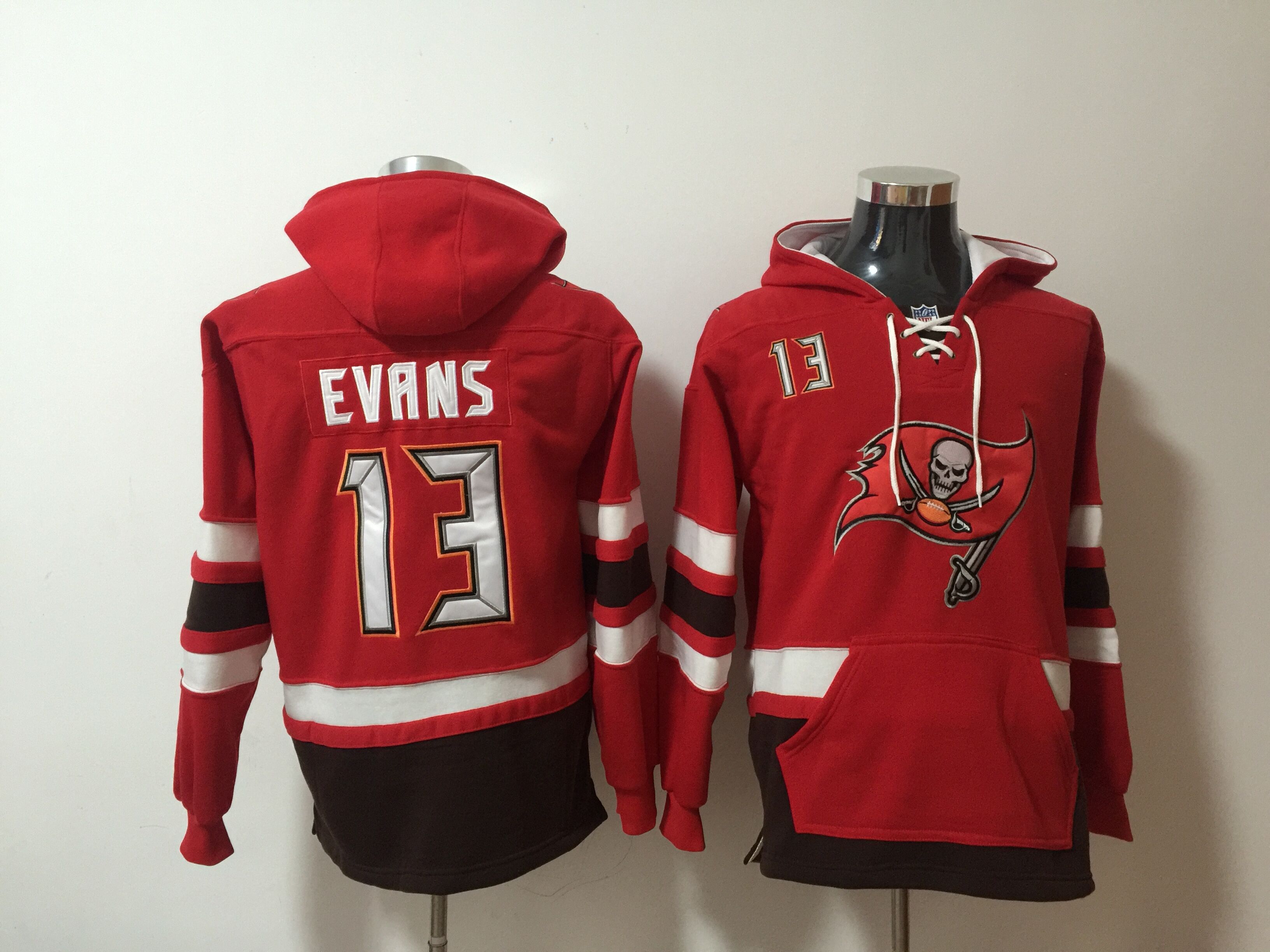 Men NFL Nike Tampa Bay Buccaneers 13 Evans red Sweatshirts